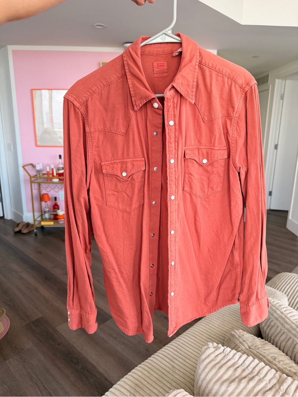 Vintage Levi’s Coral Button-Front Western Shirt